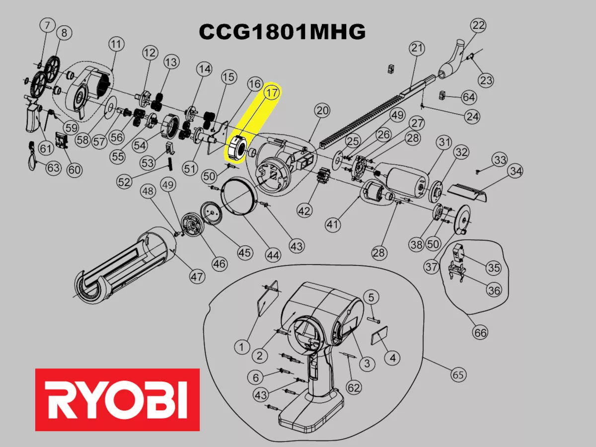 pignon réf. 5131000718 Ryobi